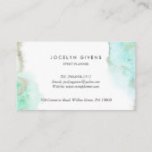 Eenvoudig groen goud visitekaartje (Achterkant)