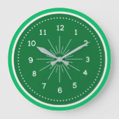Eenvoudig groen grote klok (Voorkant)
