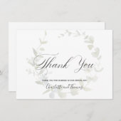 Eenvoudig groen huwelijk bedankt (Voorkant / Achterkant)