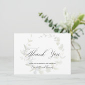 Eenvoudig groen huwelijk bedankt (Staand voorkant)