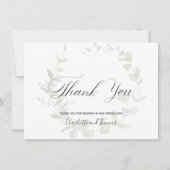Eenvoudig groen huwelijk bedankt (Voorkant)