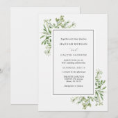 Eenvoudig groen huwelijk kaart (Voorkant / Achterkant)
