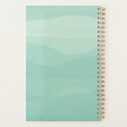 Eenvoudig groen huwelijk planner (Achterkant)