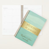 Eenvoudig groen huwelijk planner (Display)