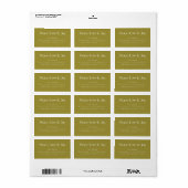 Eenvoudig groen kerst retouradres etiket (Full Sheet)