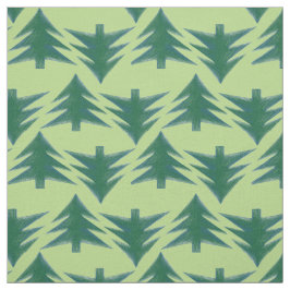 Eenvoudig groen kerstboompatroon Unisex Natural Stof