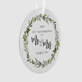 Eenvoudig groen kerstfotoornament ornament (voorkant)