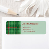 Eenvoudig groen kerstpakket retouradres etiket (Insitu)