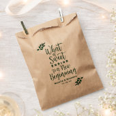 Eenvoudig groen laat wat een zoet einde bruiloft bedankzakje (Geknipt)