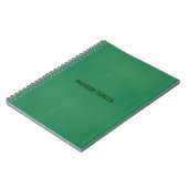 Eenvoudig groen lederen Notitieboek (Linkerzijde)