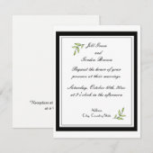 Eenvoudig groen lef-huwelijk kaart (Voorkant / Achterkant)