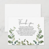 Eenvoudig groen letterlijk Dank je Kaart (Voorkant / Achterkant)