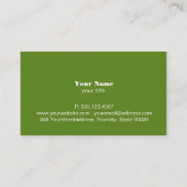 Eenvoudig groen Logo Visitekaartje (Achterkant)