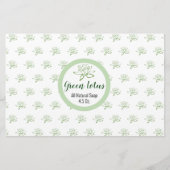 Eenvoudig  groen Lotus Soap Wrapping Paper Briefpapier (Voorkant)