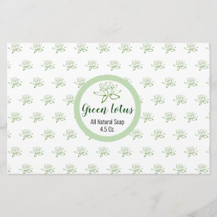 Eenvoudig  groen Lotus Soap Wrapping Paper Briefpapier