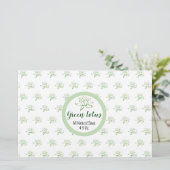 Eenvoudig  groen Lotus Soap Wrapping Paper Briefpapier (Staand voorkant)