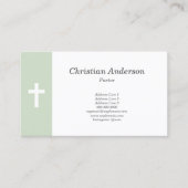 Eenvoudig, Groen met een Kruispredikant Visitekaartje (Voorkant)