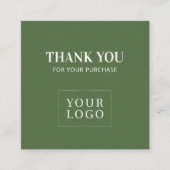 Eenvoudig Groen Modern Dank u Visitekaartjes (Voorkant)