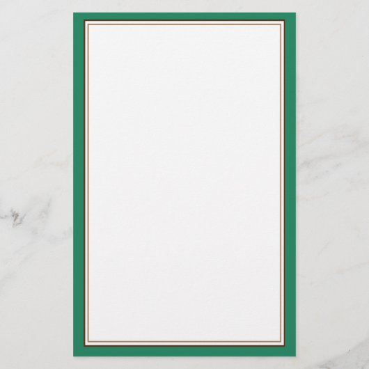Eenvoudig groen Monogram Business Briefpapier (Achterkant)