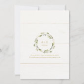 Eenvoudig groen Natuur Vines Gold Elegant Kaart (Achterkant)