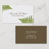 Eenvoudig groen ontwerp van het bos visitekaartje (Voorkant / Achterkant)