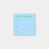 Eenvoudig groen op blauwe dankbaarheid post-it® notes (Voorkant)