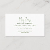 Eenvoudig groen op groene aquarel visitekaartje (Achterkant)