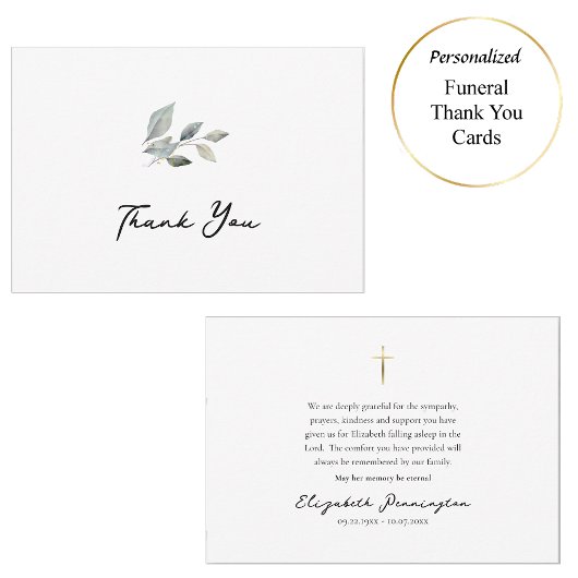 Eenvoudig groen orthodox Christelijk monument Bedankkaart