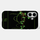 Eenvoudig groen Plant, monogramed Initiaal Case-Mate iPhone Case (Achterkant (horizontaal))