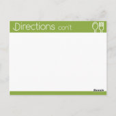 Eenvoudig groen recept zonder lijn briefkaart (Achterkant)