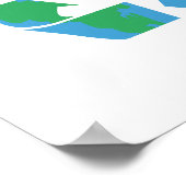 Eenvoudig Groen Recyclen Symbool Poster (Hoek)