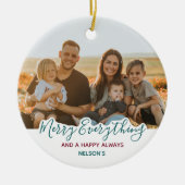 Eenvoudig groen rood met een klinkergoed keramisch ornament (Voorkant)