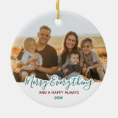 Eenvoudig groen rood met een klinkergoed keramisch ornament (Achterkant)