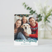 Eenvoudig groen roodje modern feestdagenkaart (Staand voorkant)