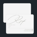 Eenvoudig Groen Salie Wit RSVP Kaartje<br><div class="desc">Bruiloft rsvp kaart met prachtige handgeschreven kalligrafie in groene salie en wit om aan te sluiten bij ons "Vivian Collectie". Personaliseer door de velden te gebruiken of gebruik de functie "Bewerken met ontwerpgereedschap" om lettertypen, formaten en spatiëring aan te passen. Als u hulp of extra kleuren nodig hebt, neem dan...</div>