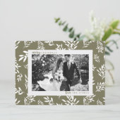 Eenvoudig groen vakantie kerst Kaart (Staand voorkant)