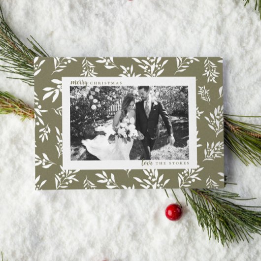 Eenvoudig groen vakantie kerst Kaart
