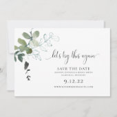 Eenvoudig groen Verander de datum van de bruiloft  Save The Date (Voorkant)