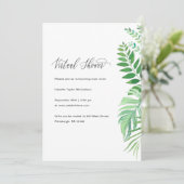 Eenvoudig groen virtueel Baby shower Kaart (Staand voorkant)