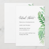 Eenvoudig groen virtueel Baby shower Kaart (Voorkant / Achterkant)