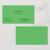 eenvoudig, groen visitekaartje. visitekaartje (Voorkant / Achterkant)