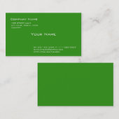 eenvoudig, groen visitekaartje. visitekaartje (Voorkant / Achterkant)