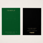 Eenvoudig groen voeg uw Logo-achterkaart toe Visitekaartje (Voorkant /achterkant)