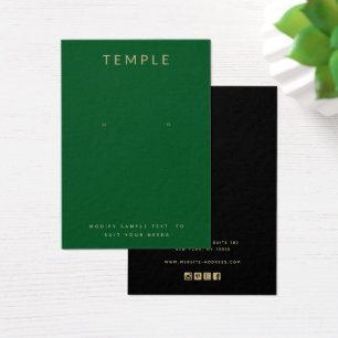 Eenvoudig groen voeg uw Logo-achterkaart toe Visitekaartje
