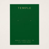 Eenvoudig groen voeg uw Logo-achterkaart toe Visitekaartje (Voorkant)