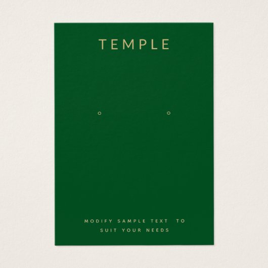 Eenvoudig groen voeg uw Logo-achterkaart toe Visitekaartje (Voorkant)