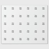 Eenvoudig groen waterverf abstract logo tekst min cadeaupapier (Vlak)