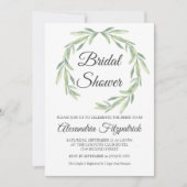 Eenvoudig groen Waterverf krans Vrijgezellenfeest Kaart (Voorkant)