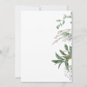 Eenvoudig groen weduwschap sparen de Datum Save The Date (Achterkant)