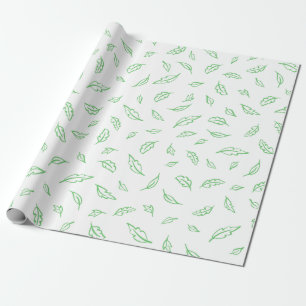 Eenvoudig groen white leaf texture wrapping papier
